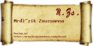 Mrázik Zsuzsanna névjegykártya