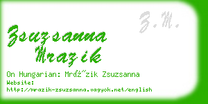 zsuzsanna mrazik business card